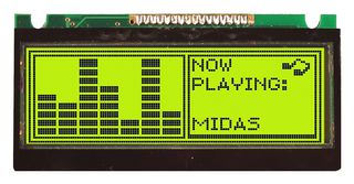 MIDAS DISPLAYS MC122032CA6W-SPTLY LCD MODULE, COB, TRANSFLECTIVE, 122X32P