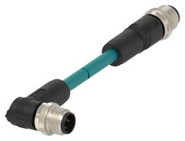 TE CONNECTIVITY TAD2483A201-200 SENSOR CORD, 4P M12 PLUG-R/A PLUG, 20M