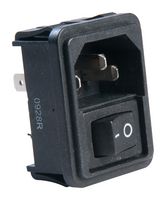 TE CONNECTIVITY - CORCOM 1609112-8 CONN, IEC C14 INLET, 10A, 250VAC, FLANGE