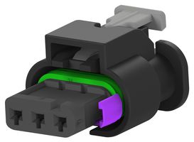 TE CONNECTIVITY 1-1718644-5 CARCASA AUTOMOTRIZ, HEMBRA, 3POS, NEGRO