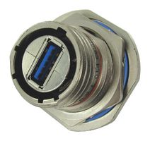 AMPHENOL SOCAPEX USB3FTV7SANF059 USB CONN, 3.0 TYPE A JAM NUT RCPT, 9POS ROHS COMPLIANT: YES