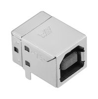 WURTH ELEKTRONIK 61410416121R USB CONN, R/A, TYPE B 2.0, RCPT, 4POS