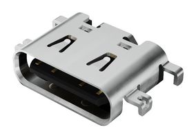 GCT USB4510-03-1-A USB CONN, 2.0 TYPE C, R/A RCPT, 16POS
