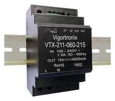 VIGORTRONIX VTX-211-060-215 POWER SUPPLY, AC/DC, 1 OUTPUT, 60W