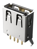 GCT USB1040-GF-L-B USB CONN, 2.0 TYPE A RCPT, 4P, TH