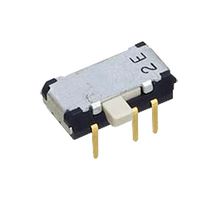 NIDEC COMPONENTS CMS-2214C. SLIDE SWITCH, DPDT, 0.1A, 12VDC, SMD