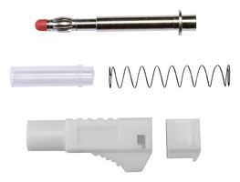 MUELLER ELECTRIC BU-3261410-9 BANANA CONNECTOR, PLUG, 45A, 1KV, WHITE