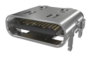 AMPHENOL COMMUNICATIONS SOLUTIONS GSB4D313302AY1HR USB CONN, R/A, TYPE C RCPT, 24POS, SMT