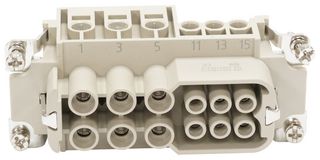 MULTICOMP PRO MP009608 HEAVY DUTY INSERT, 12+PE, RCPT, SZ 16B