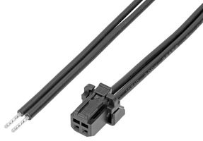 MOLEX 219653-1021 CABLE ASSY, 2P RCPT-FREE END, 100MM