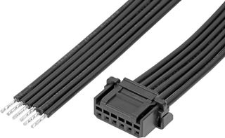 MOLEX 219653-1062 CABLE ASSY, 6P RCPT-FREE END, 150MM