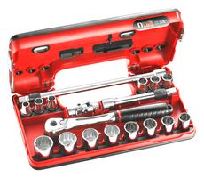 FACOM JL.DBOX501 SOCKET SET, 12POINT, METRIC, 8-22MM