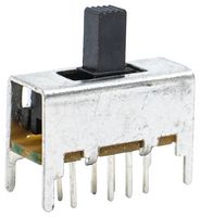 E-SWITCH EG2301A SLIDE SWITCH, DP3T, 0.2A, 30VDC, THT