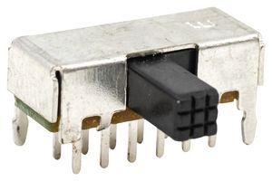 E-SWITCH EG4208A SLIDE SWITCH, 4PDT, 0.2A, 30VDC, THT