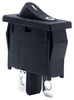 E-SWITCH R6ABLKBLKFF ROCKER SWITCH, SPST, 10A, 125VAC, PANEL