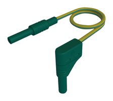 HIRSCHMANN TEST AND MEASUREMENT 934048188 TEST LEAD, 4MM R/A PLUG-SKT, GRN/YEL, 1M