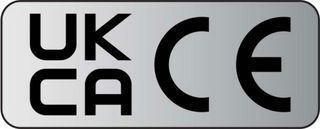 MULTICOMP PRO MP011008 LABEL, UKCA/CE, PE, BLK ON SLV/, 50X20MM