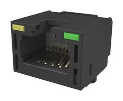 AMPHENOL COMMUNICATIONS SOLUTIONS RJE3B1880412 MODULAR CONN, R/A JACK, RJ45, 8P8C ROHS COMPLIANT: YES