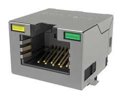 AMPHENOL COMMUNICATIONS SOLUTIONS RJE3B18864A2 MODULAR CONN, R/A JACK, RJ45, 8P8C ROHS COMPLIANT: YES