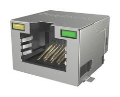AMPHENOL COMMUNICATIONS SOLUTIONS RJE3B1886441 MODULAR CONN, R/A JACK, RJ45, 8P8C ROHS COMPLIANT: YES