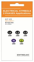 ENTRELEC - TE CONNECTIVITY LB-KIT-ELEC-3PHASES-12-300 LABEL, WARNING, PVC, 12.5MM