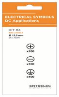 ENTRELEC - TE CONNECTIVITY LB-KIT-ELEC-DC-12-300 LABEL, WARNING, PVC, 12.5MM