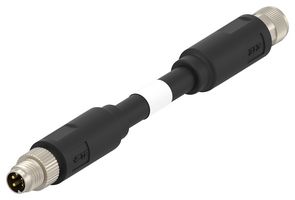 AMP - TE CONNECTIVITY TB114CD4722-005 CABLE, 4P SPE M8 HYBRID RCPT-PLUG, 5M ROHS COMPLIANT: YES
