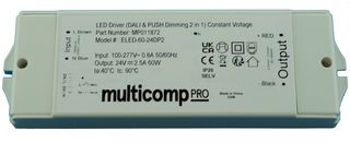 MULTICOMP PRO MP011872 LED DRIVER, CONSTANT VOLTAGE, 60W