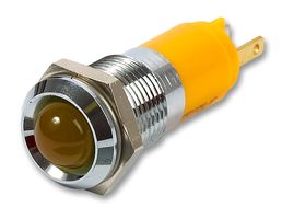 CML INNOVATIVE TECHNOLOGIES 19210252 LED Panel Mount Indicator, Bright Chrome