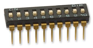 MULTICOMP PRO MCNDI-10S SWITCH, DIP, 10 POSITION, SPST, RAISED SLIDE