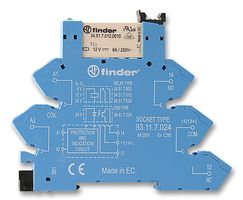 FINDER 38.61.7.024.0050 INTERFACE RELAY, SCREWLESS, SPDT, 6A, 24