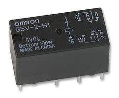 OMRON ELECTRONIC COMPONENTS G5V-2-H1  DC5 RELAY, SIGNAL, DPDT, 24VDC, 1A
