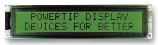 POWERTIP PC2002LRU-LWA-B-Q LCD MODULE, 20X2, LED B/L