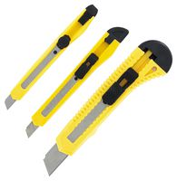 MULTICOMP PRO MP012482 RAZOR KNIFE SET, 3PC, STEEL
