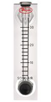 DWYER VFA-6-BV FLOWMETER, 4 TO 30SCFH, 100PSI