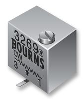 BOURNS 3269W-1-501LF TRIMMER, 12 TURN, 500R, 0.25W