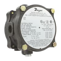 DWYER 1950G-5-B-120-NA PRESSURE SWITCH, 5.5INCH-H2O, 1/8" FNPT2
