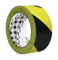 3M 766, YELLOW/BLACK, 50MM X 33M TAPE, SAFETY/HAZARD/WARNING, 50MM X 33M