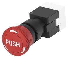 TE CONNECTIVITY - ALCOSWITCH PBES16N60RE E-STOP SWITCH, DPST-NC, 3A, 125VAC