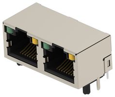 TE CONNECTIVITY 2501552-3 RJ45 CONN, R/A JACK, 8P8C, 2GANG, TH ROHS COMPLIANT: YES