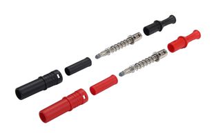 CAL TEST ELECTRONICS CT3202 SET CON BANANA, 4MM, 36A/600V, NGR/ROJO