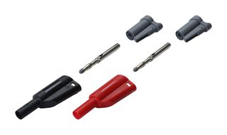 CAL TEST ELECTRONICS CT3206 MACHO BANANA APIL, 4MM, 36A, NGR/ROJO