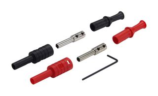 CAL TEST ELECTRONICS CT3207W JACK BANANA C/ LLAVE, 4MM, 36A, NGR/ROJO