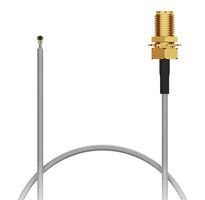 GCT CAB556RF-0100-A-1 CBL, R/A IPEX MHF4L PLUG-SMA BLKHD JACK