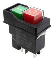 E-SWITCH KJE32211111 PB SW, DPST-NO-DM, 20A, 127VAC, PANEL