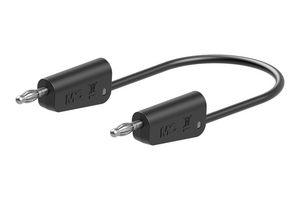 STAUBLI 64.1030-05027 STACK 4MM BANANA PLUG-PLUG, BLK, 500MM