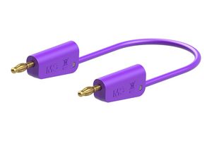 STAUBLI 66.2014-05029 STACK 4MM BANANA PLUG-PLUG, VIOLET, 2M