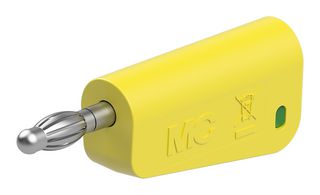 STAUBLI 64.1033-05027 BANANA CONN, PLUG, 32A, 60VDC, GRN/YLW