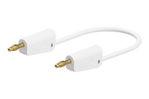 STAUBLI 64.1033-20027 STACK 4MM BANANA PLUG-PLUG, WHITE, 500MM