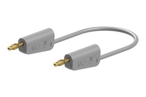 STAUBLI 64.1030-10029 STACK 4MM BANANA PLUG-PLUG, GREY, 1M